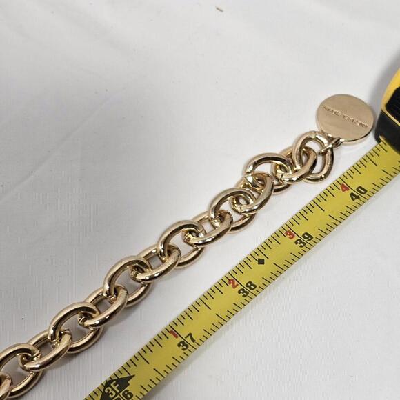 MICHAEL KORS Belt Gold &rhinestone Inlay MK Logo Metal Clip Chain Adjustable main image 8